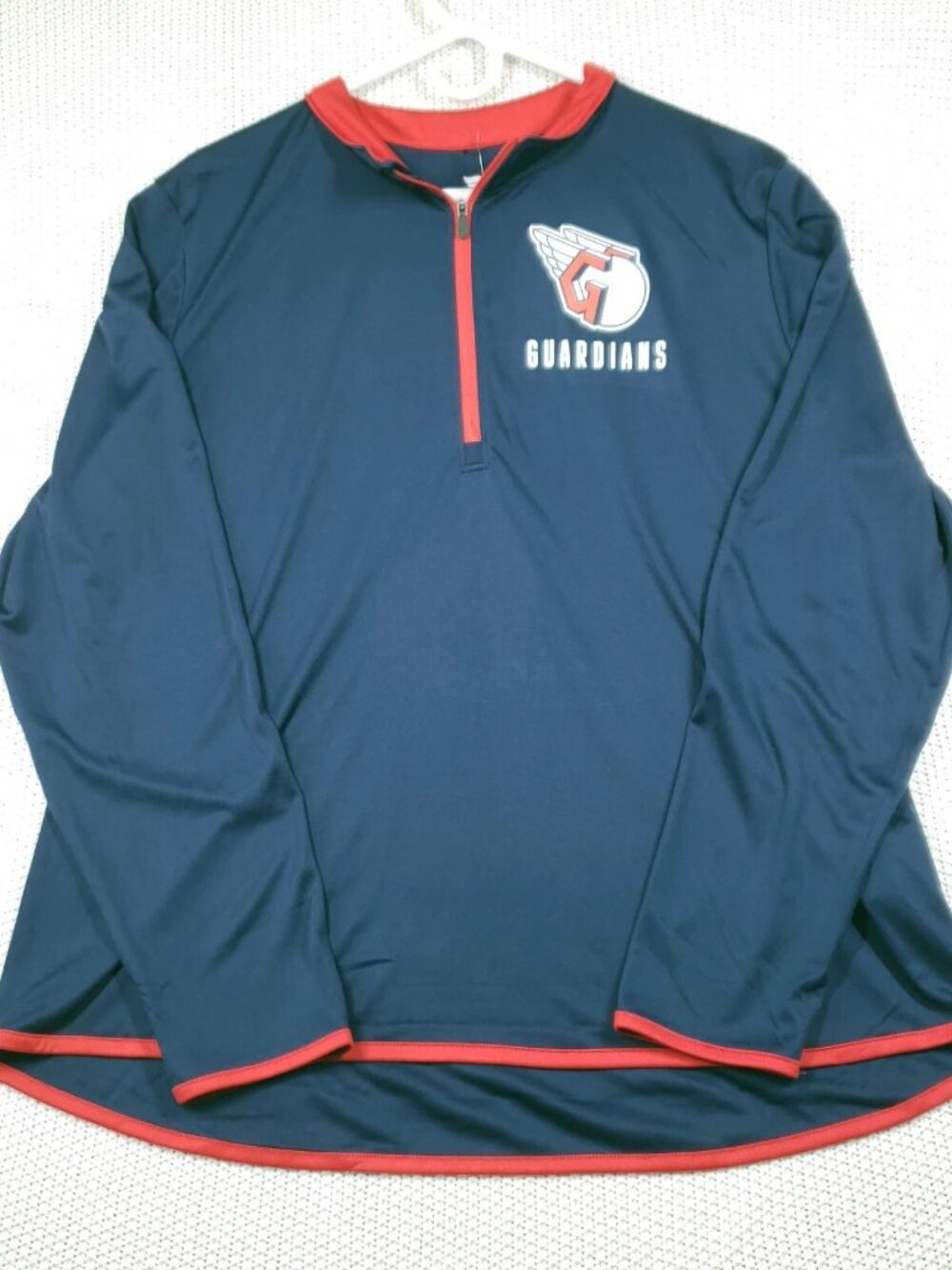 Cleveland Guardians Women's 1/4 Zip Pullover Navy Sz. XXL Fanatics w/Thumb Holes